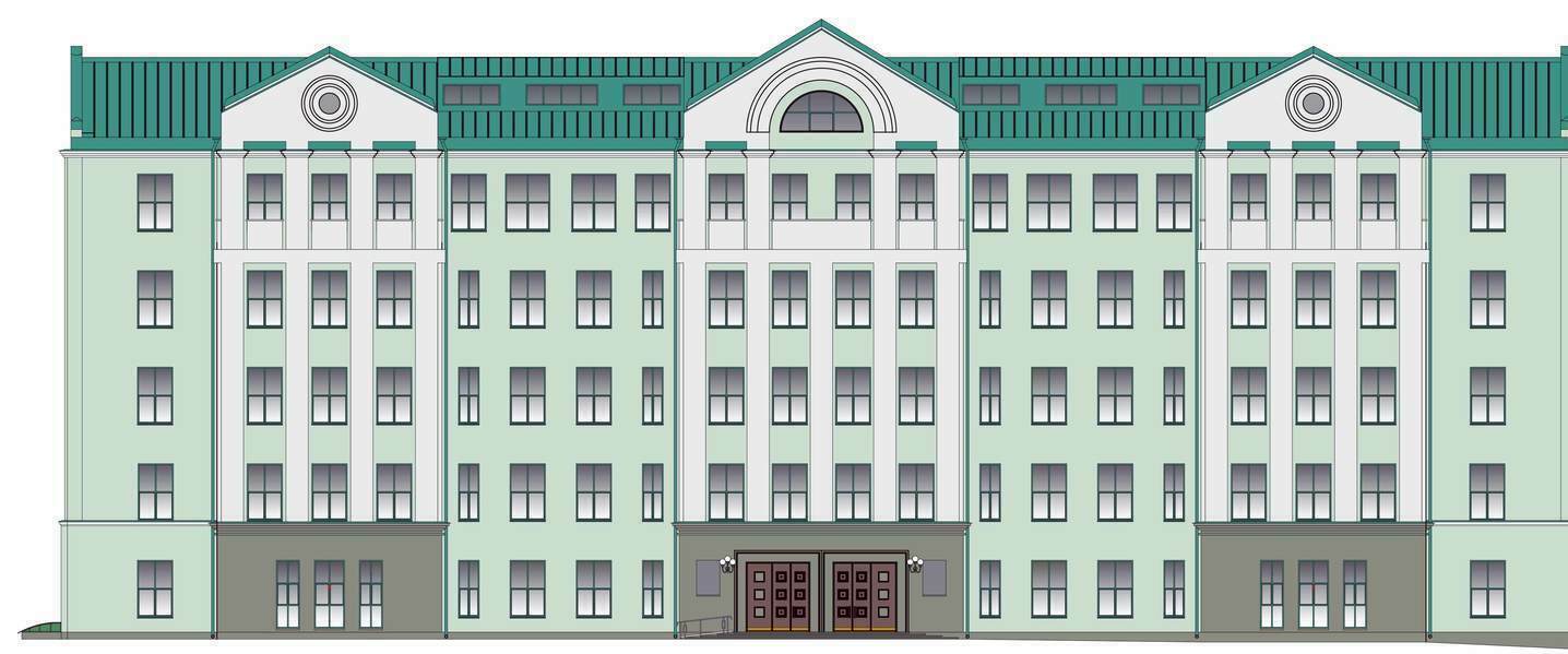 Проект колористического решения фасадов здания в Москве по № 114-ПП.