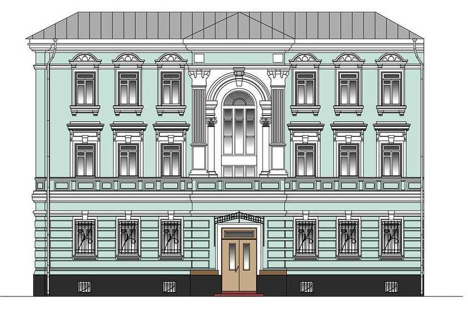 Проект колористического решения фасадов здания в Москве по № 114-ПП.